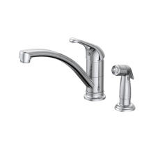 Aquacubic Double Handle American Kitchen Sink Faucet with Side Sprayer